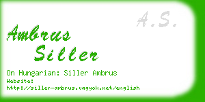 ambrus siller business card